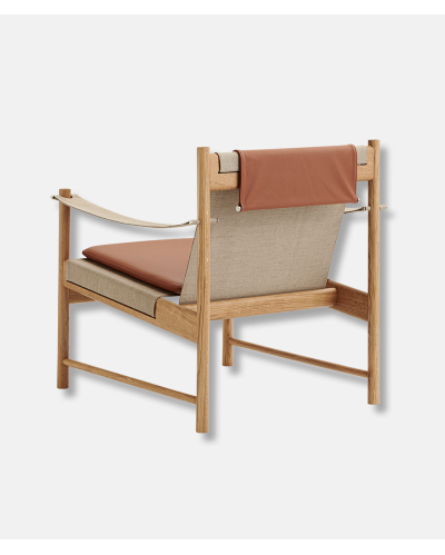 HB Lounge Chair - Oak Oiled, Brandy Leather - Design Hans Bølling